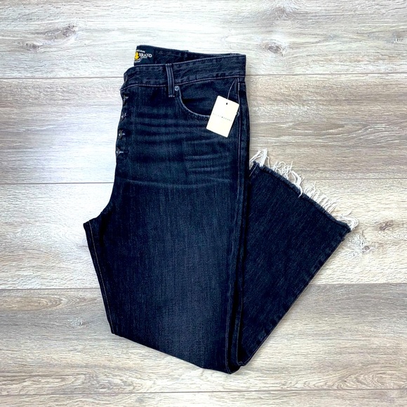 NWT Lucky Brand Bridgette Cropped Flare Black Size 12/31 - Picture 3 of 16